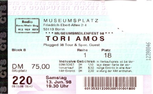 Tori Amos - Bonn - Kneipentour mit Tori´s Gitarrist..